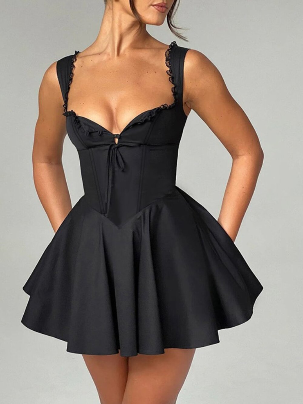 Elegant Hip Skirt Sling Dress for Women